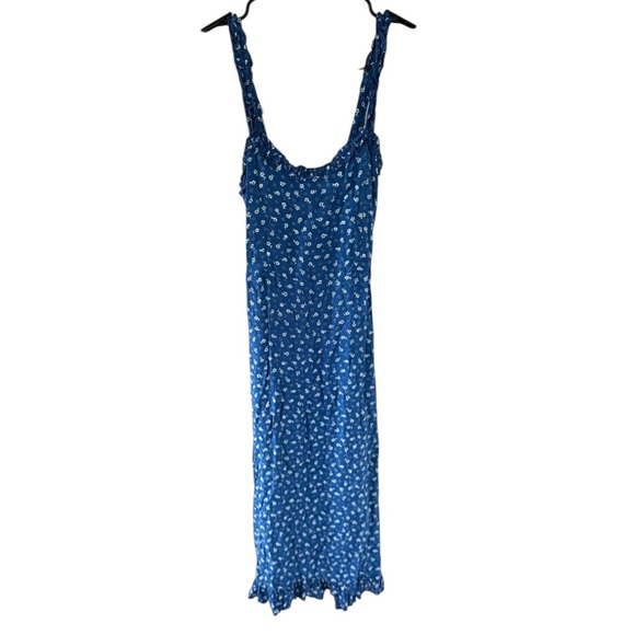 Faithfull the Brand Noemie Floral Blue Midi Dress - Picture 6 of 8
